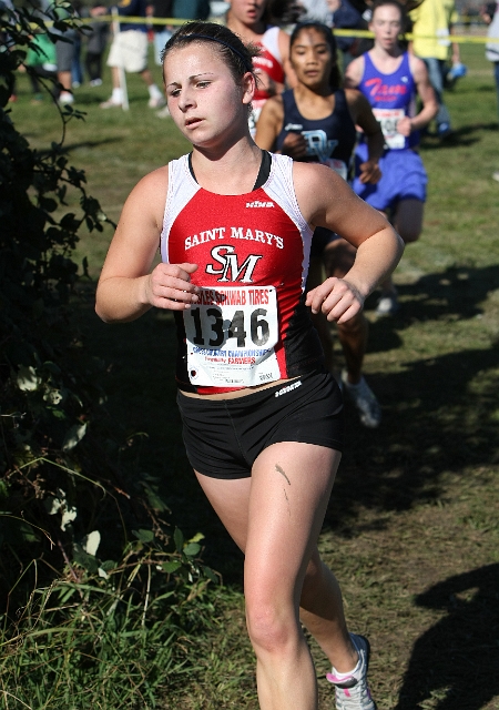 NCS XC D4  Girls-095.JPG - 2009 North Coast Section Cross Country Championships, Hayward High School, Hayward, California